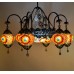 Authentic Filigree 6-Piece Ceiling Pendant Lamp Plafoner Chandelier Mosaic Lamp